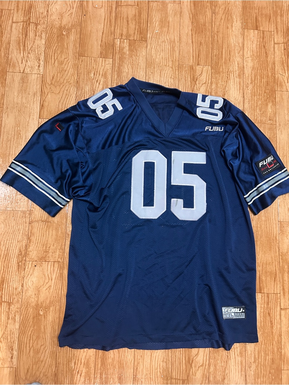 Vintage FUBU League 05 Football Jersey Size XXL Hip Hop 90s/Y2k Era Blue Limited